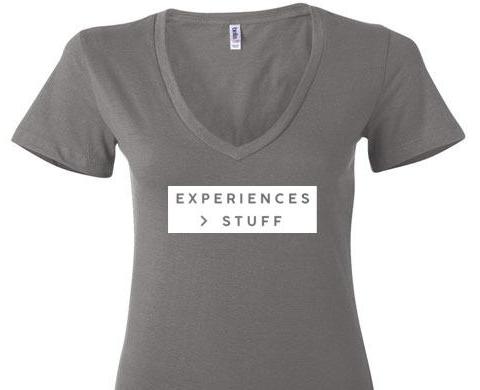 Experiences Greater Than Stuff V Neck