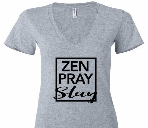 Zen Pray Slay V-Neck
