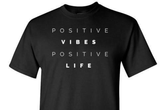 Positive Vibes Positive Life Black Tee