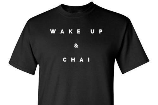 Wake Up And Chai Black Tee