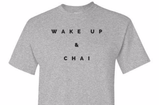 Wake Up And Chai Grey Tee