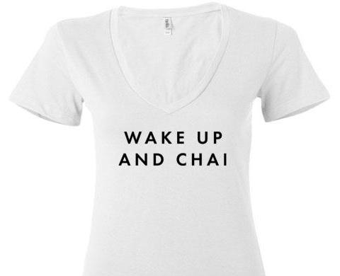 Wake Up and Chai V Neck