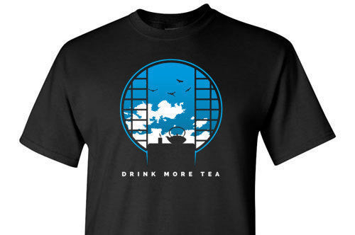 Drink More Tea Blue Graphic Tee