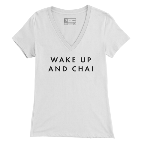 Wake Up and Chai V Neck